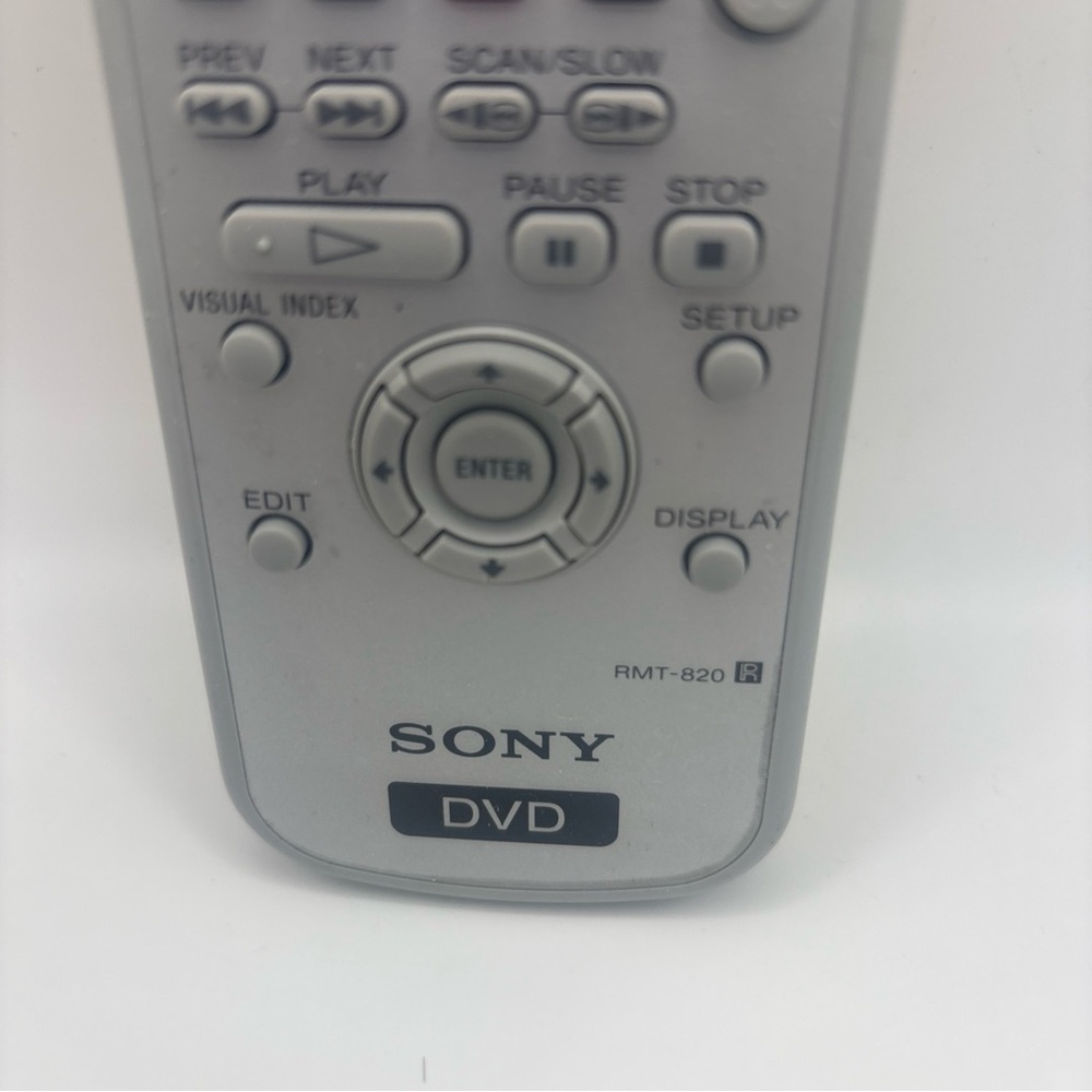 Sony Silver and Red DVD Remote Control - Picture 3 of 5